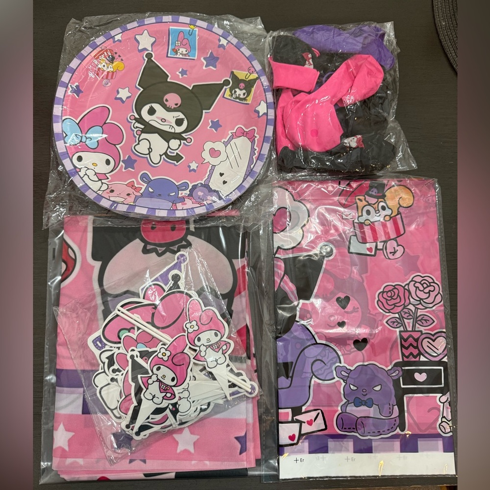 Hello Kitty Kuromi Party Decorations New